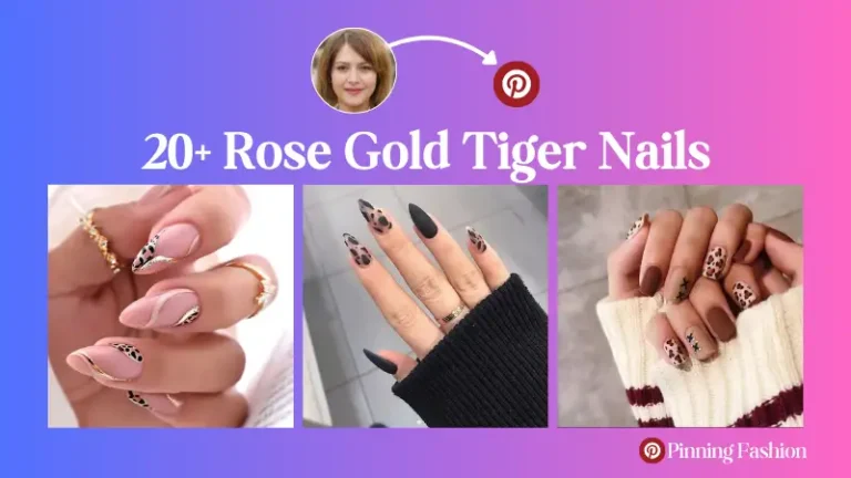 Rose Gold Tiger Nails